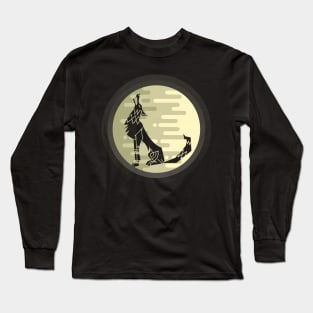 Wolf Full Monn Long Sleeve T-Shirt